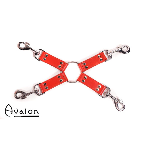 Avalon - RITUAL - Hog-tie-sett med 4 deler - Rød Avalon - RITUAL - Hog-tie-sett med 4 deler - Rød