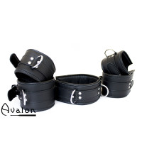 Avalon - EXILE - Cuffs og Collar sett Svart