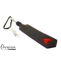 Avalon - ENCHANTRESS - Smal Paddle med Hjerte og Metallhåndtak - Svart og Rød
