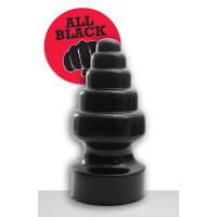 All Black - AB 53 Stor Buttplug med Økende Diameter