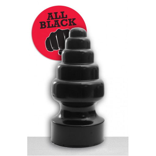 All Black - AB 53 Stor Buttplug med Økende Diameter All Black - AB 53 Stor Buttplug med Økende Diameter