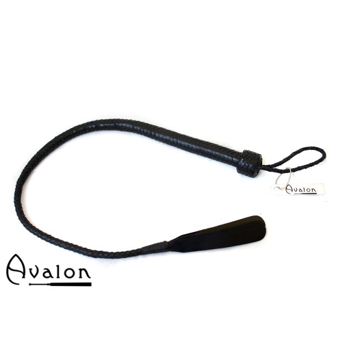 Avalon - DRAKE - Kort Bullwhip med Dobbel Snert - Svart