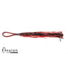 Avalon - MADOC - Sort og Rød Flogger med Loop Lærhåndtak