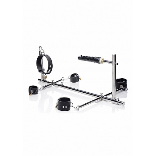 Imprisoned Metal Stockade with Dildo - Bondagemøbel 