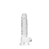 Realrock – Crystal Clear – Realistisk Dildo med Pung – Transparent - 17 cm