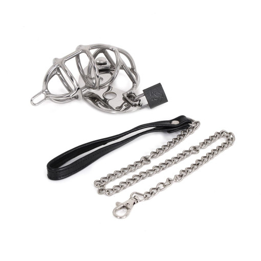 BQS - Leashed - Kuklås - Kyskhetsbur med Kjettinglenke