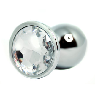 BQS - Tung Metallplug med Klar Krystall - Large - 340g