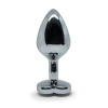 BQS - Buttplug med Hjertekrystall - Lilla - Medium BQS - Buttplug med Hjertekrystall - Lilla - Medium