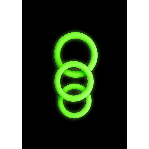 Ouch! Penisring 3pk - Glow in the dark 