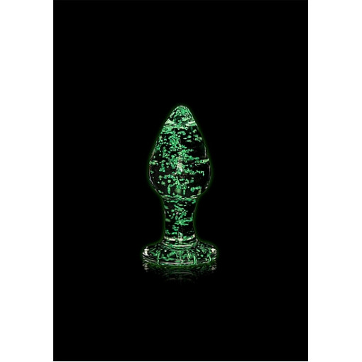 Ouch! Glass Buttplug - Glow in the Dark - Medium