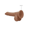 RealRock - Dildo med pung - 7" / 17 cm - Tan RealRock - Dildo med pung - 7" / 17 cm - Tan