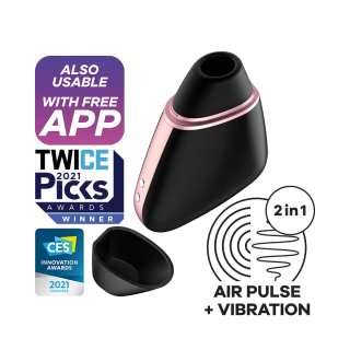 Satisfyer - Love Triangle - Reisevennlig Trykkbølgevibrator - Sort