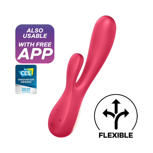 Satisfyer Mono Flex - Rabbitvibrator med app - Red berry Satisfyer Mono Flex - Rabbitvibrator med app - Red berry