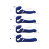 Strap-on-Me - Stroppeløs Strap On med Vibrasjoner og Slikkefunksjon - Medium - Blå Strap-on-Me - Stroppeløs Strap On med Vibrasjoner og Slikkefunksjon - Medium - Blå