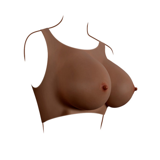 GENDER X - Breast Plate E-Cup - Bryst protese - Mørk hudfarge