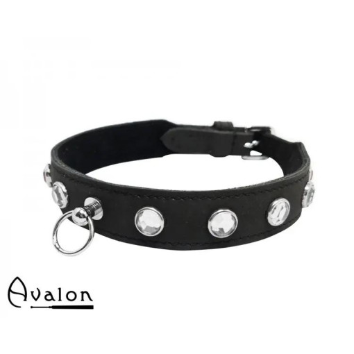 Avalon - DEVOTION - Collar med Blanke Stener og O-ring 