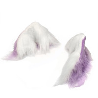 BQS - Ører - Lilla og hvit 