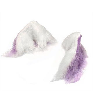 BQS - Ører - Lilla og hvit 