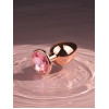 BQS - Rosegull Buttplugg med rosa krystall - Medium