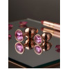 BQS - Rosegull Buttplugg med rosa krystall - Medium