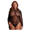Le Désir – Leopardmønstret body med åpent skritt - Queen Size