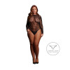 Le Désir – Leopardmønstret body med åpent skritt - Queen Size