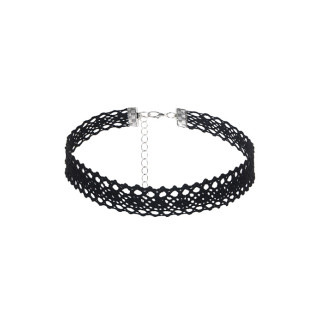 Gnist - Choker med blondedetaljer - 03 - Sort
