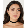 Gnist - Choker med velourlook - 04 - Sort