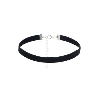 Gnist - Choker med velourlook - 04 - Sort
