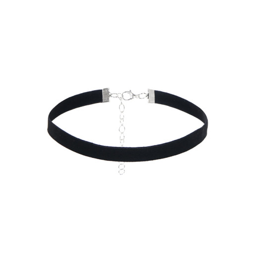 Gnist - Choker med velourlook - 04 - Sort
