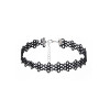 Gnist - Choker med Blomsterdetaljer - 05 - Sort