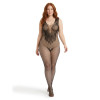 Gnist Undertøy - Netting Catsuit med Blomstermønster – Sort Gnist Undertøy - Netting Catsuit med Blomstermønster – Sort