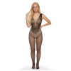 Gnist Undertøy - Netting Catsuit med Blomstermønster – Sort Gnist Undertøy - Netting Catsuit med Blomstermønster – Sort