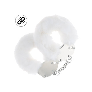 Ouch! Heavy-duty - Fluffy håndjern - Hvit