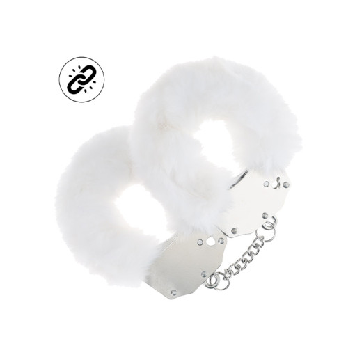 Ouch! Heavy-duty - Fluffy håndjern - Hvit