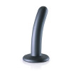 OUCH! - Smooth Silicone - Enkel dildo med sugekopp - Gun Metall