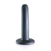 OUCH! - Smooth Silicone - Enkel dildo med sugekopp - Gun Metall