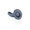 OUCH! - Smooth Silicone - Enkel dildo med sugekopp - Gun Metall