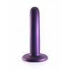 OUCH! - Smooth Silicone - Enkel dildo med sugekopp - Lilla
