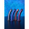 OUCH! - Smooth Silicone - Enkel dildo med sugekopp - Gun Metall