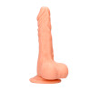 Realrock - Dildo med pung - 8inch/21,8 cm - Lys hudfarge