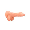 Realrock - Dildo med pung - 8inch/21,8 cm - Lys hudfarge