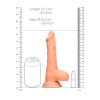 Realrock - Dildo med pung - 8inch/21,8 cm - Lys hudfarge