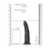 RealRock - Slim Realistic Dildo med sugekopp - 6" / 15,5 cm - Sort RealRock - Slim Realistic Dildo med sugekopp - 6" / 15,5 cm - Sort
