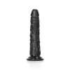 RealRock - Slim Realistic Dildo med sugekopp - 6" / 15,5 cm - Sort RealRock - Slim Realistic Dildo med sugekopp - 6" / 15,5 cm - Sort