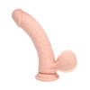 Realrock - Dual Density Vibrator Dildo with Weighted Balls - 8"/20,3 cm - Beige