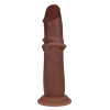 Realrock - Dual density sliding skin - Dildo i silikon - 8"/21cm - Brun Realrock - Dual density sliding skin - Dildo i silikon - 8"/21cm - Brun