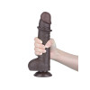 LoveToy – 9.5" Sliding Skin Dildo – Mørk Hudfarge LoveToy – 9.5" Sliding Skin Dildo – Mørk Hudfarge