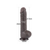 LoveToy – 9.5" Sliding Skin Dildo – Mørk Hudfarge LoveToy – 9.5" Sliding Skin Dildo – Mørk Hudfarge