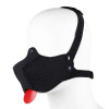 Neoprene Puppy Muzzle - Neoprene munnkurv med tunge - Sort